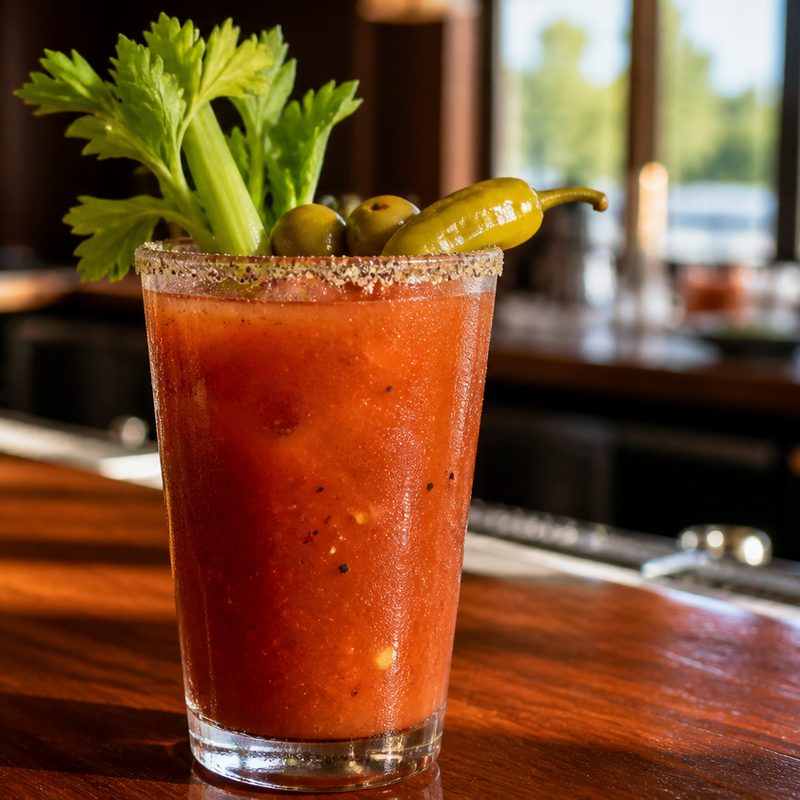 Bloody Mary cocktail made with Silverton Vodka